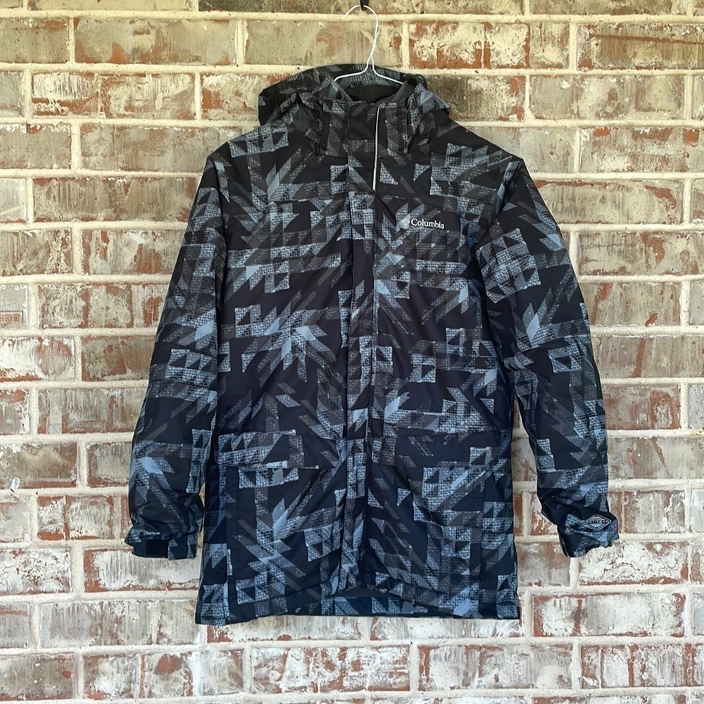 Columbia Interchange Black Gray Omni Tech Puffer Coat 2 layer detachable jacket